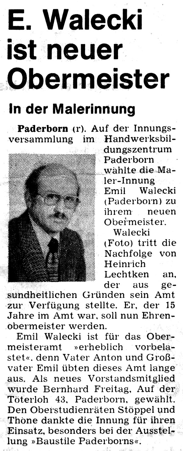 1978_Emil-Walecki-Ernennung-zum-Obermeister